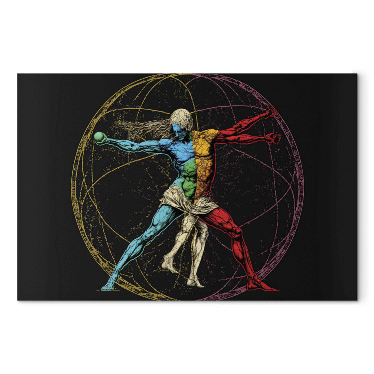 Canvas Art Print The Vitruvian Athlete - A Composition Inspired by Da Vinci’s Work 151068 additionalImage 7