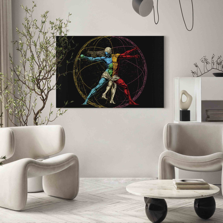 Canvas Art Print The Vitruvian Athlete - A Composition Inspired by Da Vinci’s Work 151068 additionalImage 11