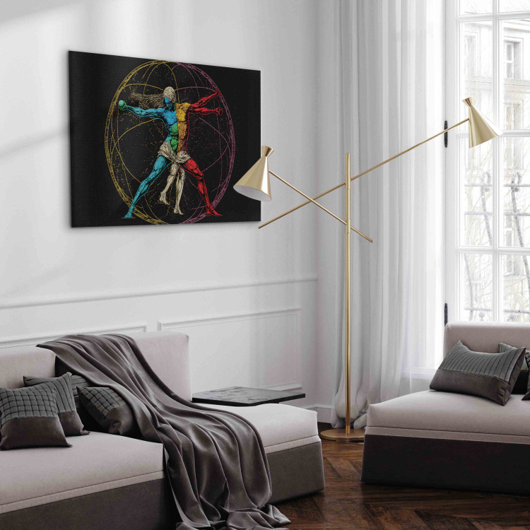 Canvas Art Print The Vitruvian Athlete - A Composition Inspired by Da Vinci’s Work 151068 additionalImage 4
