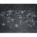Photo Wallpaper World Map - continents drawn with chalk on a black background 59968 additionalThumb 1