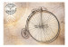 Photo Wallpaper Vintage Bicycle - Old retro-style bicycle with a big wheel in sepia 61168 additionalThumb 1