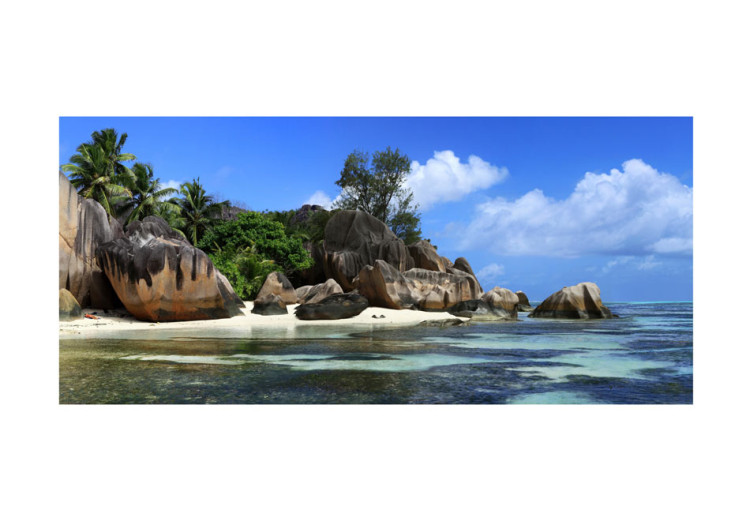 Wall Mural Seychelles - Landscape with a Rocky Island Surrounded by Beach and Tranquil Water 61668 additionalImage 1