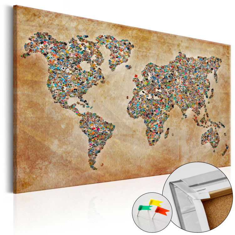Decorative Pinboard Postcards from the World [Cork Map] 92168