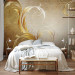 Wall Mural Baroque abstraction - gold background with ornaments and lettering in retro style 97168 additionalThumb 2