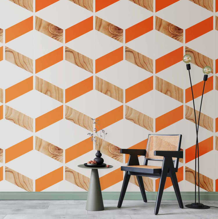 Modern Wallpaper Orange Crossing  97568