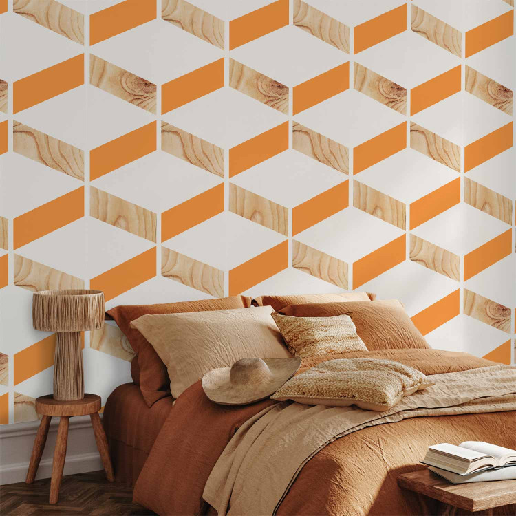 Modern Wallpaper Orange Crossing  97568 additionalImage 4