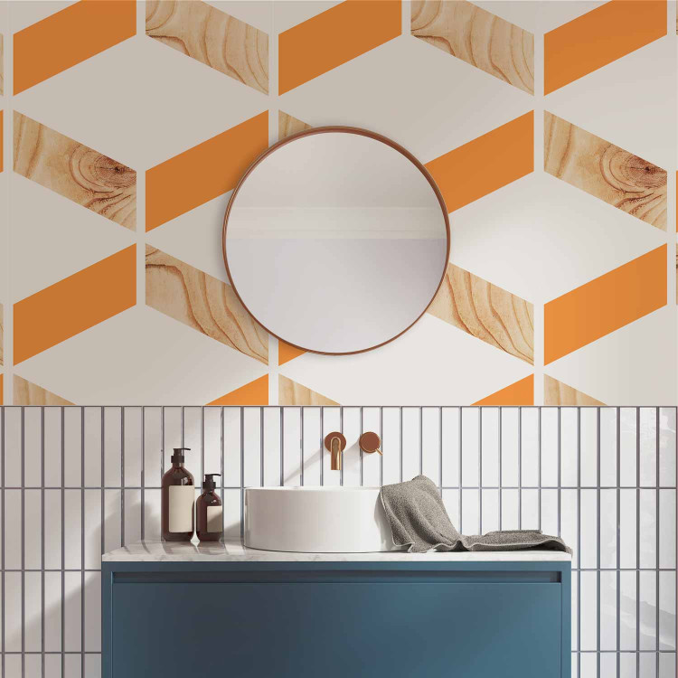 Modern Wallpaper Orange Crossing  97568 additionalImage 10
