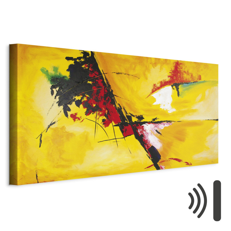 Canvas Print Sunny and Colorful - Colorful Abstraction in Hand-Painted Style 98168 additionalImage 8