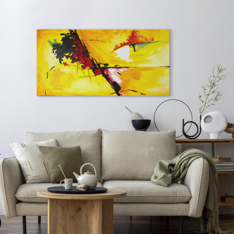 Canvas Print Sunny and Colorful - Colorful Abstraction in Hand-Painted Style 98168 additionalImage 9