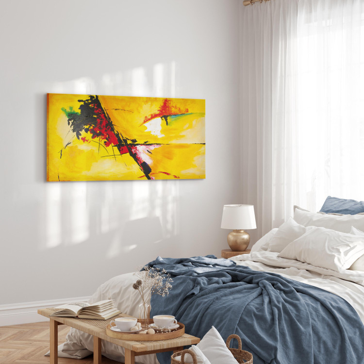 Canvas Print Sunny and Colorful - Colorful Abstraction in Hand-Painted Style 98168 additionalImage 10