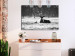 Canvas Lying Deer (1-piece) - Scandinavian Landscape with Stag in Field 106078 additionalThumb 3