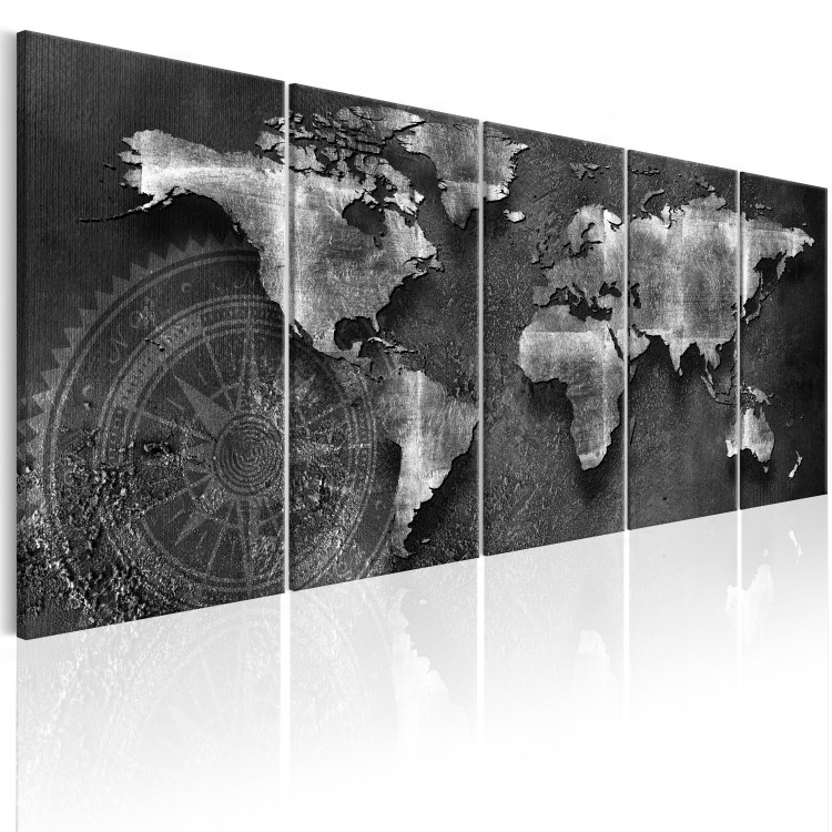 Canvas Black and White Map 107078 additionalImage 2