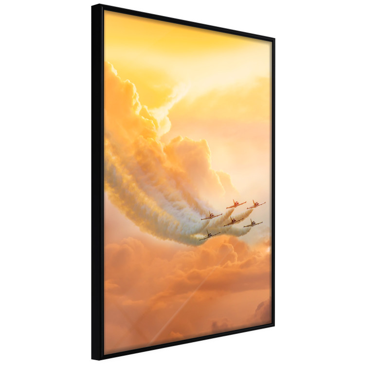 Wall Poster Airplanes in Clouds - Flight amidst thick clouds and orange sky 114378 additionalImage 9