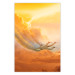 Wall Poster Airplanes in Clouds - Flight amidst thick clouds and orange sky 114378