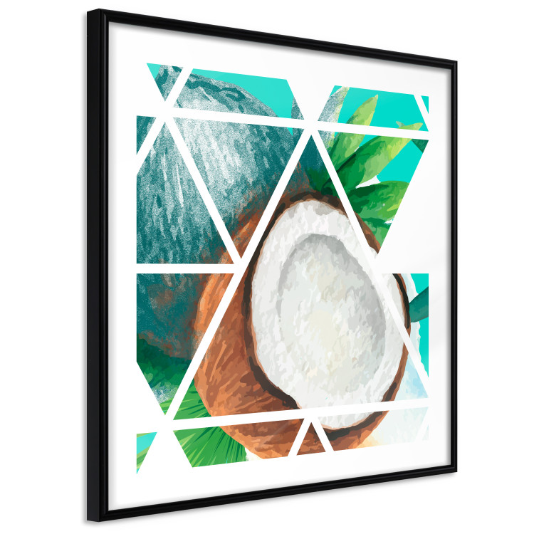 Poster Coconut (Square) - geometric abstraction with a tropical fruit 114578 additionalImage 13