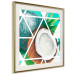 Poster Coconut (Square) - geometric abstraction with a tropical fruit 114578 additionalThumb 2