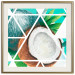 Poster Coconut (Square) - geometric abstraction with a tropical fruit 114578 additionalThumb 19