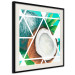 Poster Coconut (Square) - geometric abstraction with a tropical fruit 114578 additionalThumb 3