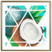 Poster Coconut (Square) - geometric abstraction with a tropical fruit 114578 additionalThumb 14