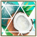 Poster Coconut (Square) - geometric abstraction with a tropical fruit 114578 additionalThumb 20