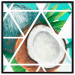 Poster Coconut (Square) - geometric abstraction with a tropical fruit 114578 additionalThumb 18