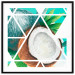 Poster Coconut (Square) - geometric abstraction with a tropical fruit 114578 additionalThumb 15