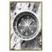 Poster Black and white compass - rocks and a compass pointing the right direction 114878 additionalThumb 16