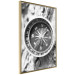 Poster Black and white compass - rocks and a compass pointing the right direction 114878 additionalThumb 12