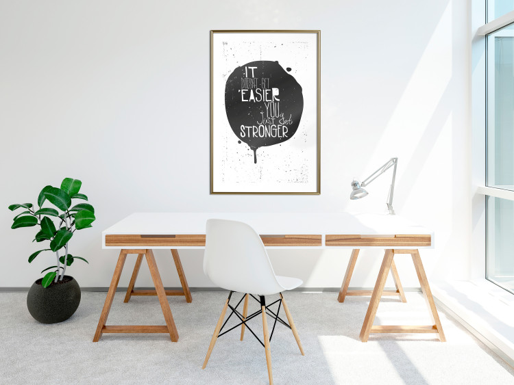 Poster Motivational quote - black and white composition with English texts 115078 additionalImage 13