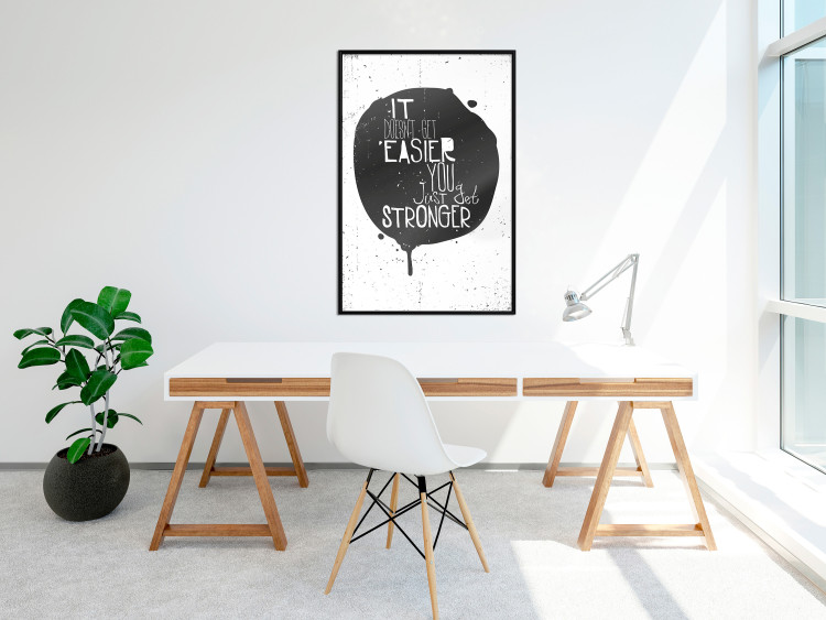 Poster Motivational quote - black and white composition with English texts 115078 additionalImage 3