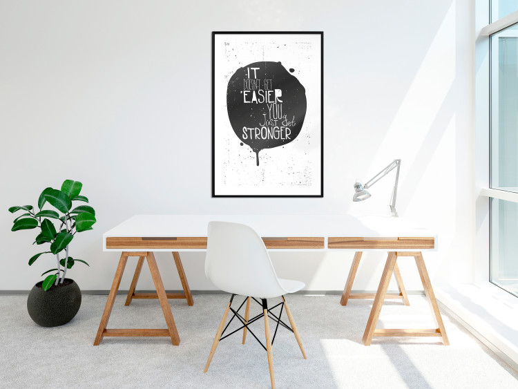 Poster Motivational quote - black and white composition with English texts 115078 additionalImage 4