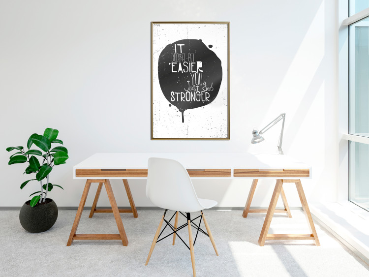 Poster Motivational quote - black and white composition with English texts 115078 additionalImage 5
