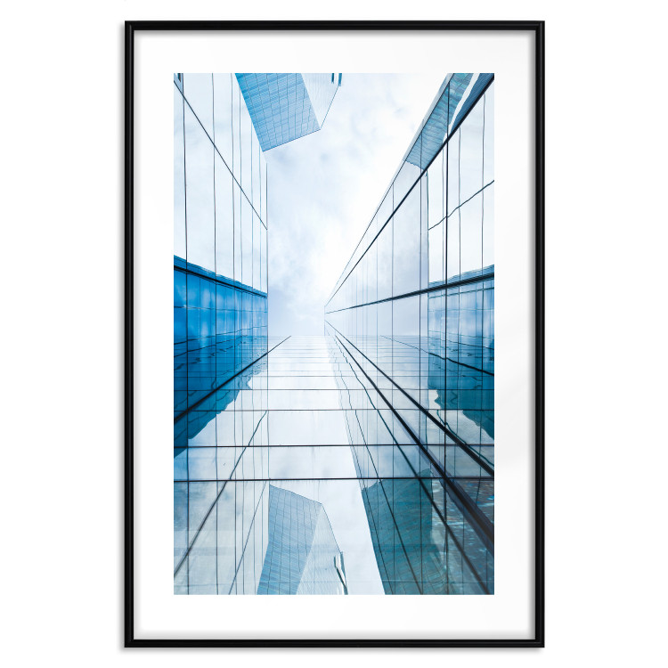 Poster Modern Skyscraper - blue sky amidst glass architecture 116678 additionalImage 26