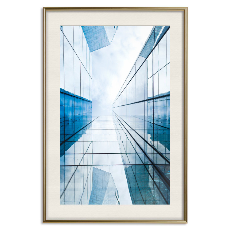 Poster Modern Skyscraper - blue sky amidst glass architecture 116678 additionalImage 24