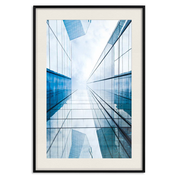 Poster Modern Skyscraper - blue sky amidst glass architecture 116678 additionalImage 23