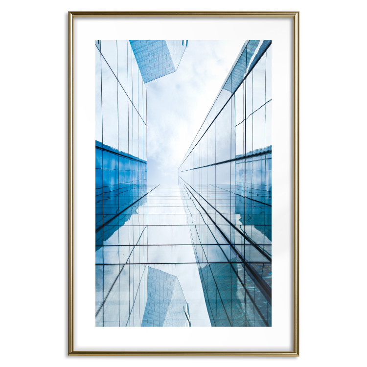 Poster Modern Skyscraper - blue sky amidst glass architecture 116678 additionalImage 27