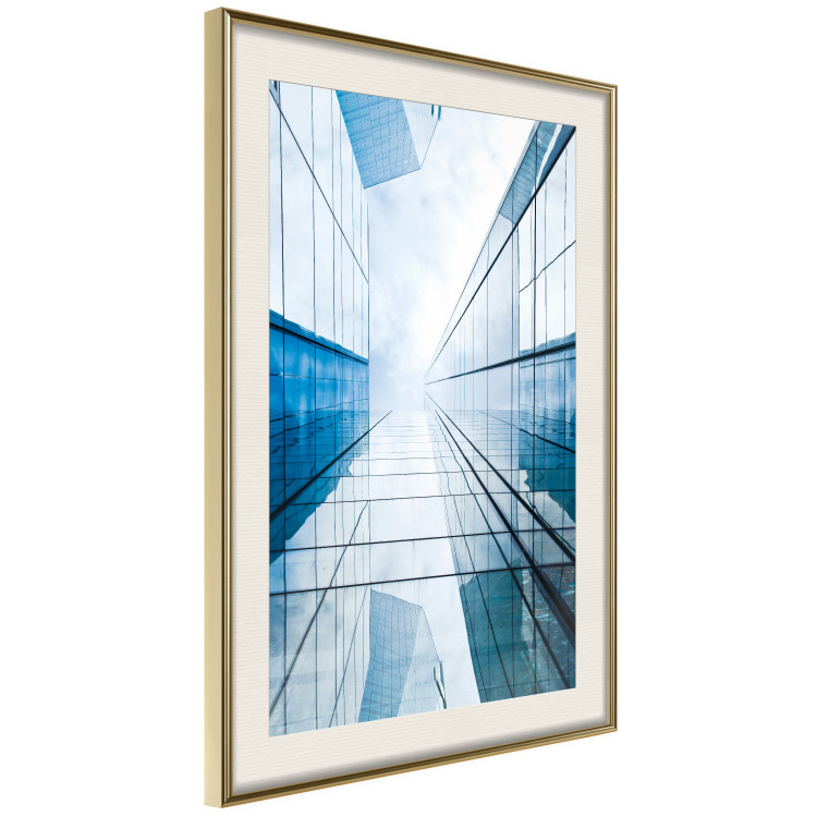 Poster Modern Skyscraper - blue sky amidst glass architecture 116678 additionalImage 2