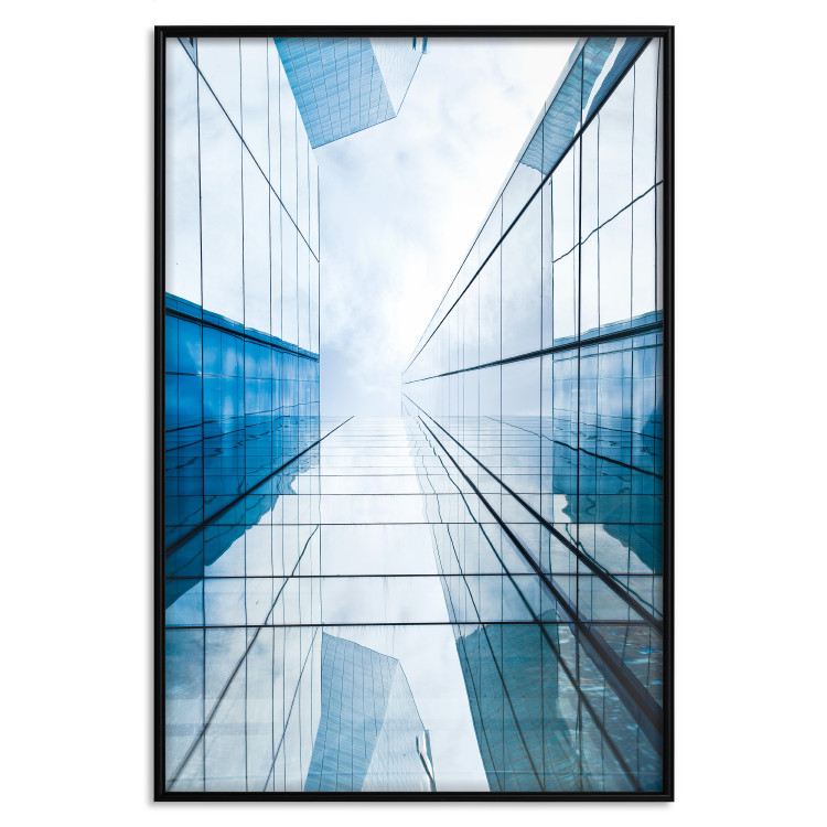 Poster Modern Skyscraper - blue sky amidst glass architecture 116678 additionalImage 17
