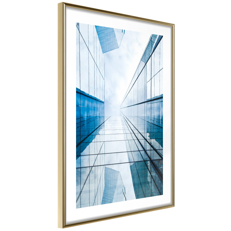 Poster Modern Skyscraper - blue sky amidst glass architecture 116678 additionalImage 8