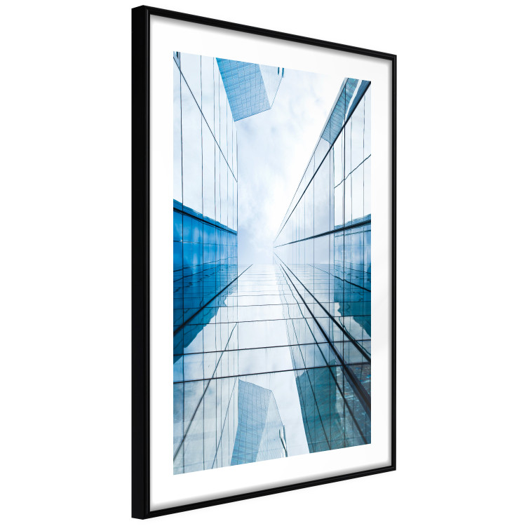 Poster Modern Skyscraper - blue sky amidst glass architecture 116678 additionalImage 13