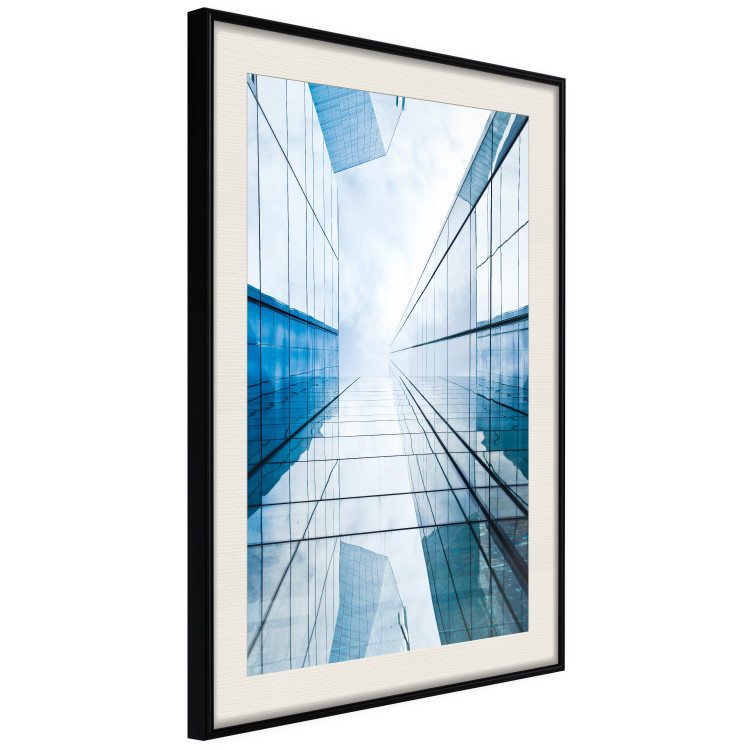 Poster Modern Skyscraper - blue sky amidst glass architecture 116678 additionalImage 3