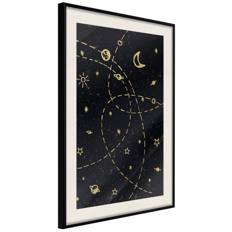 Poster Magical Galaxy - golden stars and symbols on a background of dark cosmos 117778 additionalImage 13