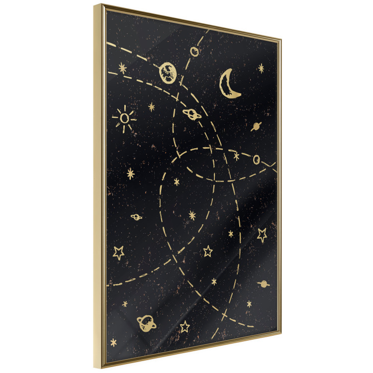 Poster Magical Galaxy - golden stars and symbols on a background of dark cosmos 117778 additionalImage 2