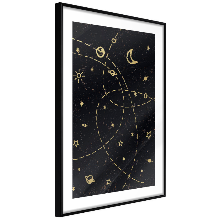 Poster Magical Galaxy - golden stars and symbols on a background of dark cosmos 117778 additionalImage 3