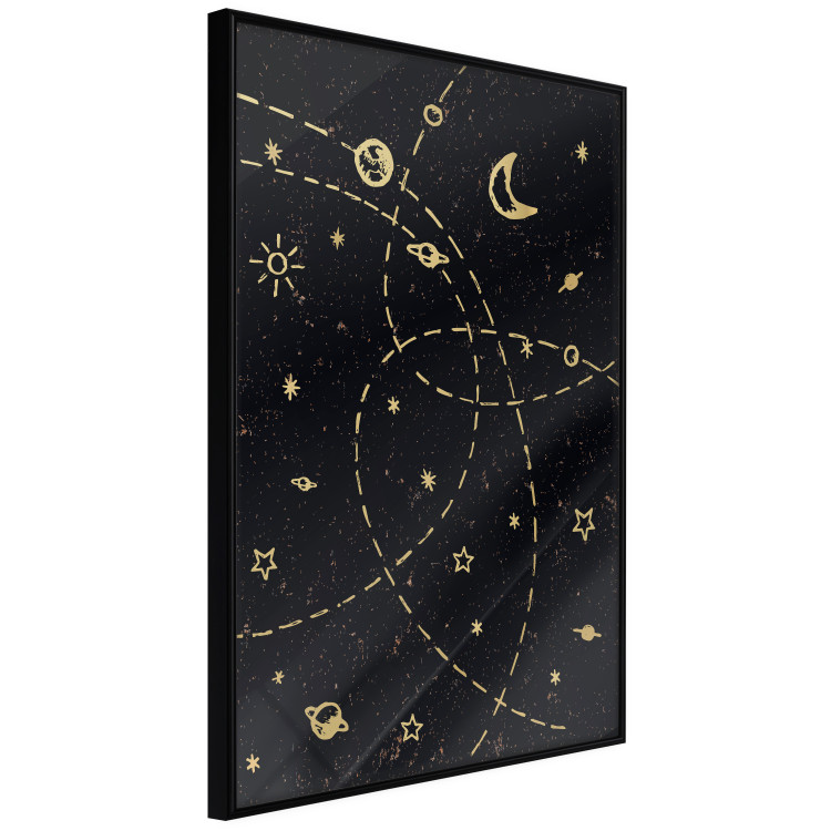 Poster Magical Galaxy - golden stars and symbols on a background of dark cosmos 117778 additionalImage 6