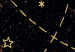 Poster Magical Galaxy - golden stars and symbols on a background of dark cosmos 117778 additionalThumb 8