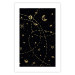 Poster Magical Galaxy - golden stars and symbols on a background of dark cosmos 117778 additionalThumb 19