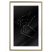 Wall Poster Gesture - black and white composition with delicate line art of clasped hands 117878 additionalThumb 14