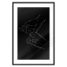 Wall Poster Gesture - black and white composition with delicate line art of clasped hands 117878 additionalThumb 15