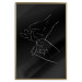 Wall Poster Gesture - black and white composition with delicate line art of clasped hands 117878 additionalThumb 16